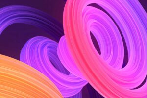 coloured swirls from pink to purple representing the kill your darlings concept